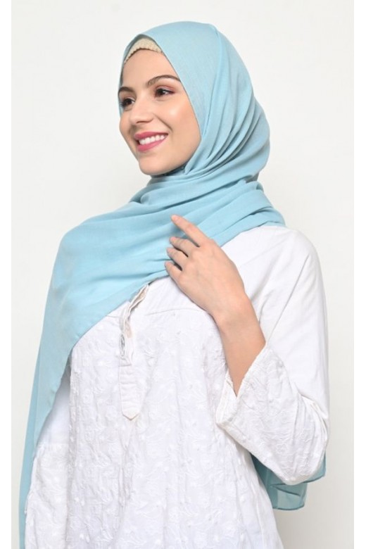 Pasmina Voal Gucci Jahit Tepi Cerulian